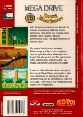 Tiny Toon Adventures - Buster's Hidden Treasure (Europe) box cover back